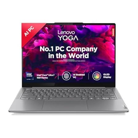 Lenovo Yoga Slim 7 Intel Core Ultra 7 155H Built-in AI 14"(35.5cm) WUXGA-OLED 400Nits Laptop (32GB/1TB SSD/100% DCI-P3/FHD+IR Camera/Win11/MSO 21/1Yr ADP Free/3Mon. Game Pass/Grey/1.39Kg), 83CV002DIN